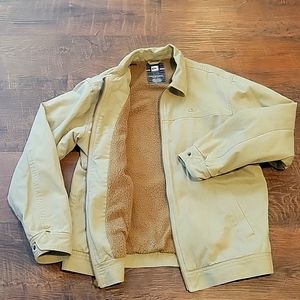 Quicksilver Cotton & Sherpa Khaki Jacket